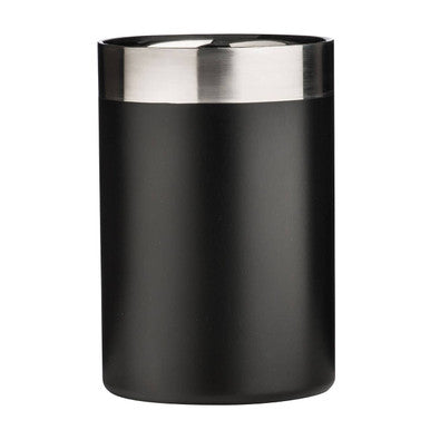 Orsina Black Enamel Bottle Cooler – Insulated Stainless Steel Wine Chiller