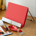 Orsina Red Enamel Recipe Stand | Foldable Metal Cookbook Holder