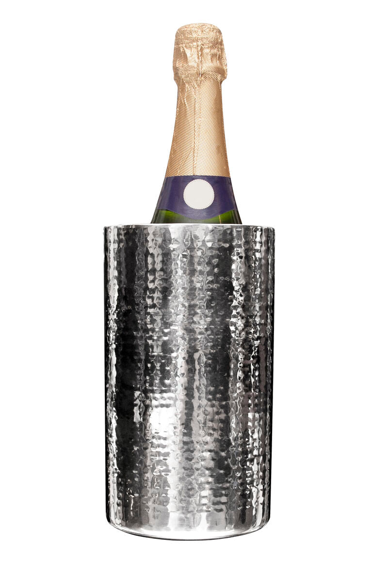 Orsina Stainless Steel Hammered Wine Cooler | Champagne Chiller