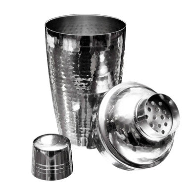 Orsina 500ml Cocktail Shaker – Hammered Stainless Steel Cobbler