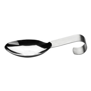 Orsina Brushed Stainless Steel Spoon Rest | Modern Utensil Holder