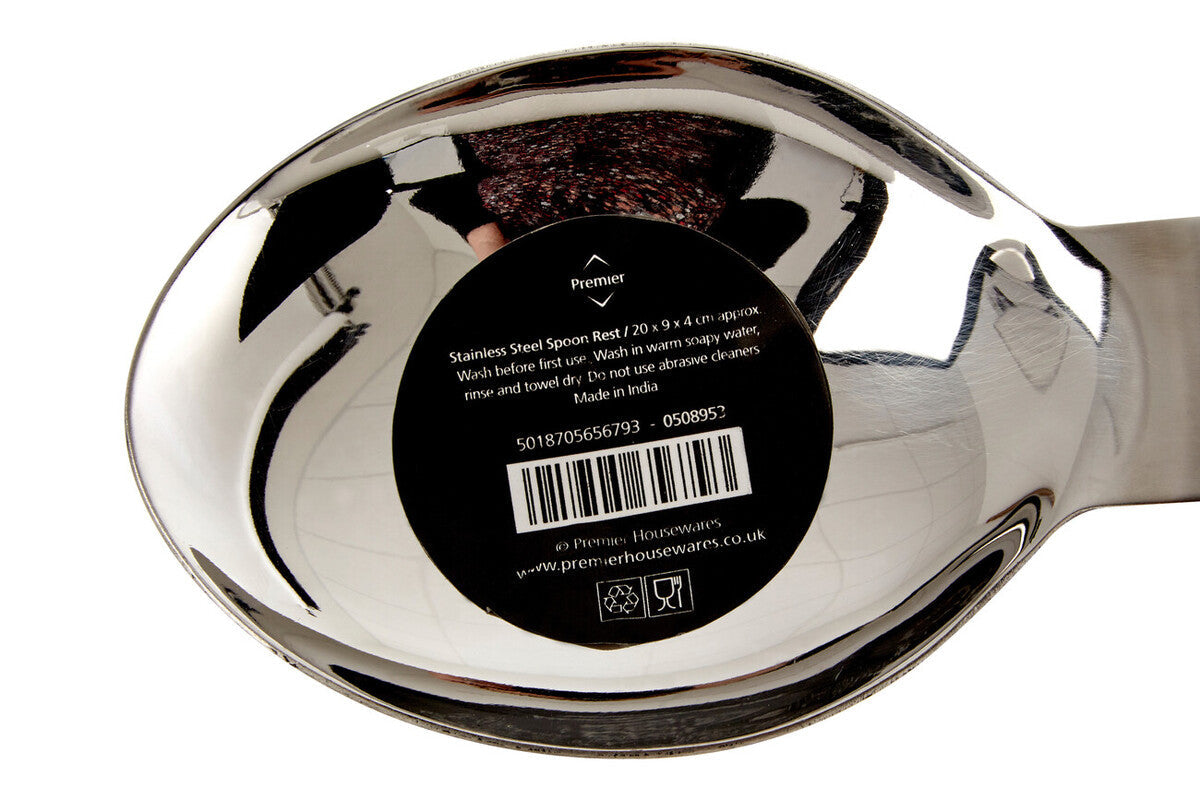 Orsina Brushed Stainless Steel Spoon Rest | Modern Utensil Holder