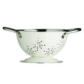 Orsina Mini Colander – Retro Cream Enamel Stainless Steel Berry Rinser