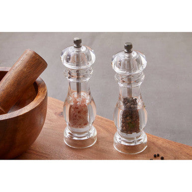 Orsina Cody Small Acrylic Salt and Pepper Mill Set – Clear Grinders