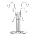 Orsina Helix Chrome 8 Cup Mug Tree – Vertical Kitchen Storage Stand