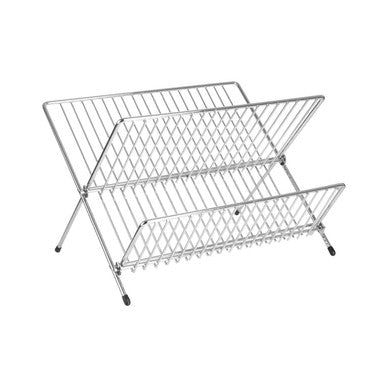 Orsina Small Chrome Folding Dish Drainer | Stainless Steel Sink Rack