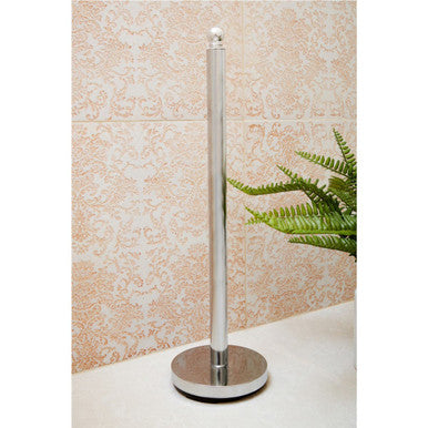 Orsina Adler Chrome Toilet Roll Holder – Vertical Metal Storage Stand