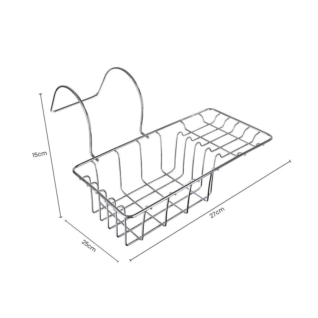 Orsina Dara Chrome Wire Hanging Bath Caddy | Modern Bathroom Storage