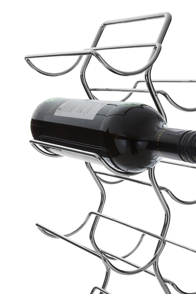 Orsina Yaxi 12-Bottle Chrome Wine Rack – Modern Metal Storage Organizer
