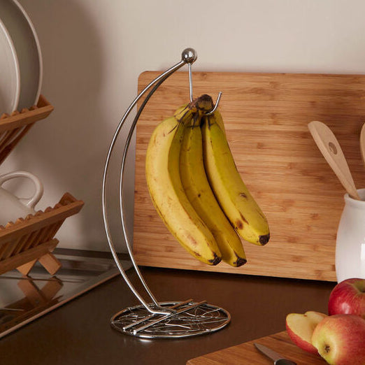 Orsina Helix Banana Hanger – Chrome Finish Wire Fruit Storage Stand