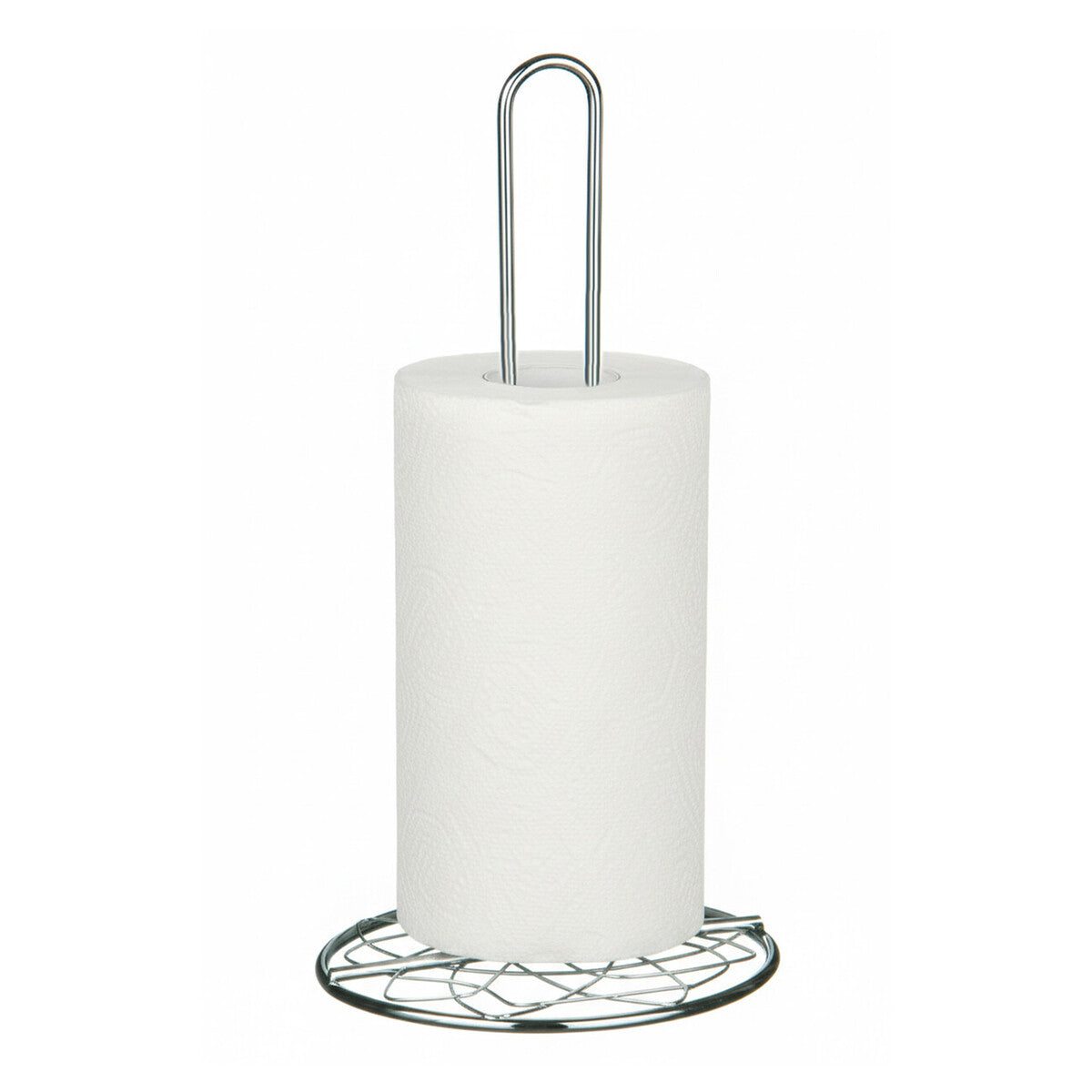 Orsina Helix Kitchen Roll Holder – Chrome Wire Paper Towel Stand