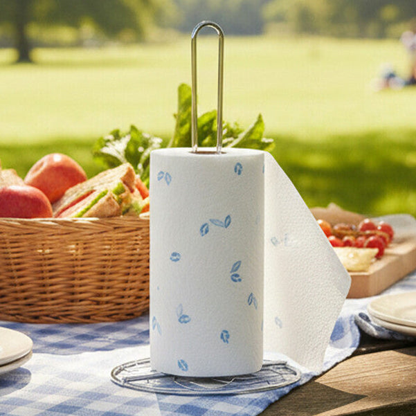Orsina Helix Kitchen Roll Holder – Chrome Wire Paper Towel Stand