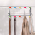 Orsina Jaxen Over Door Hanger – 10 Hook Multi Colour Chrome Rack