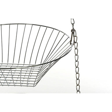 Orsina Tavia 3-Tier Chrome Hanging Baskets | Fruit & Kitchen Storage