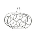 Orsina Mako 6 Bottle Wine Rack – Chrome Oval Metal Bottle Holder