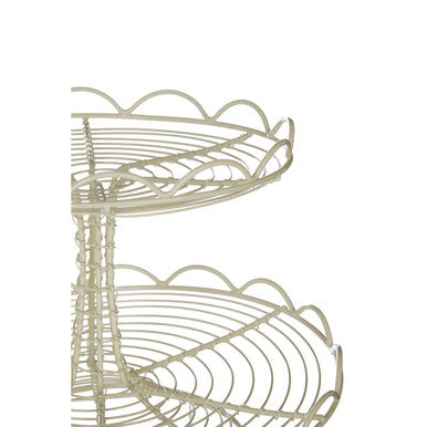 Orsina 2-Tier Cupcake Stand – Cream Wire Dessert Display Server