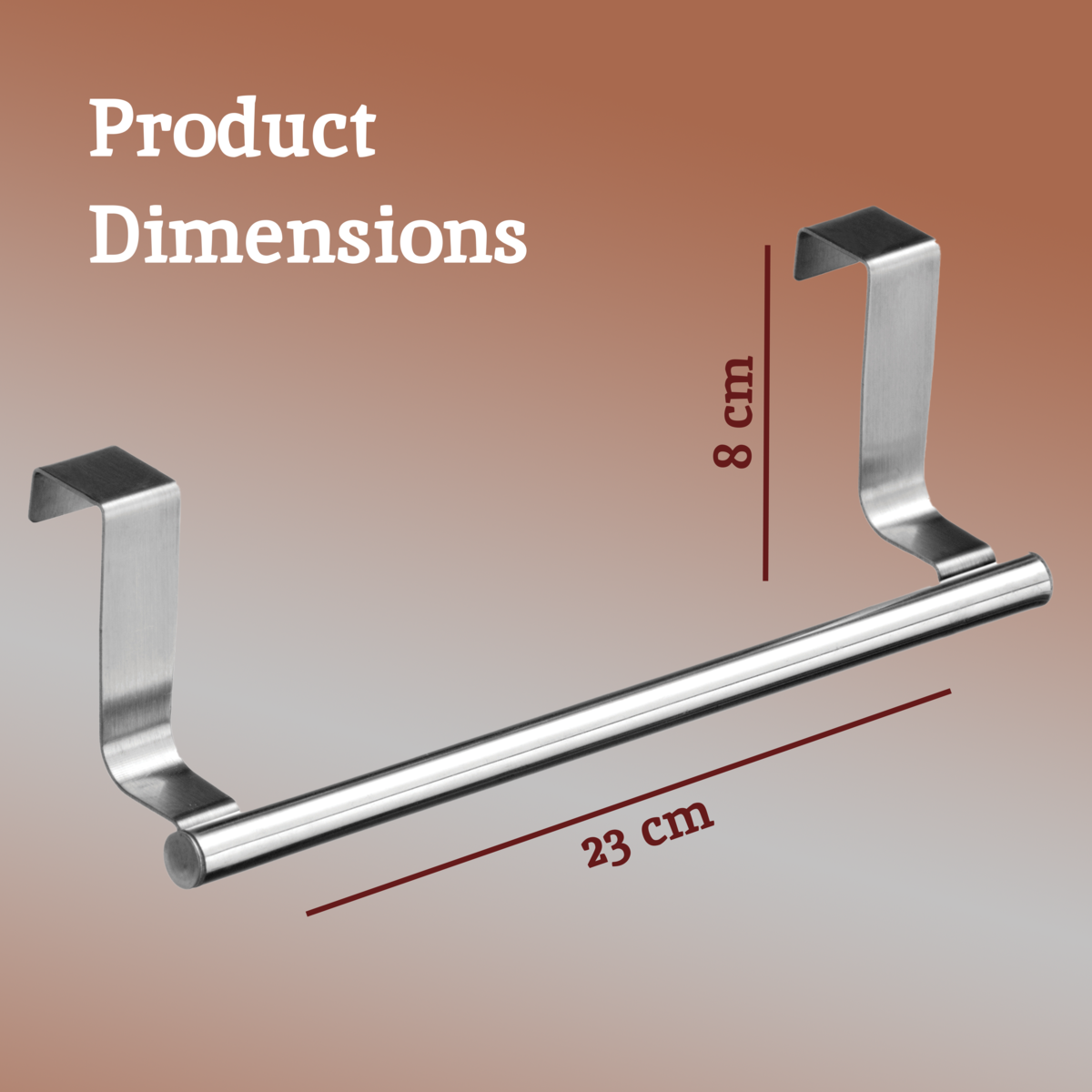 Orsina Over Door Kitchen Towel Rail – Stainless Steel Hanging Rack