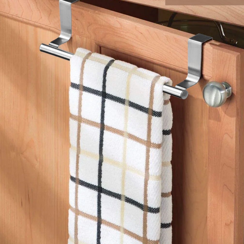 Orsina Over Door Kitchen Towel Rail – Stainless Steel Hanging Rack