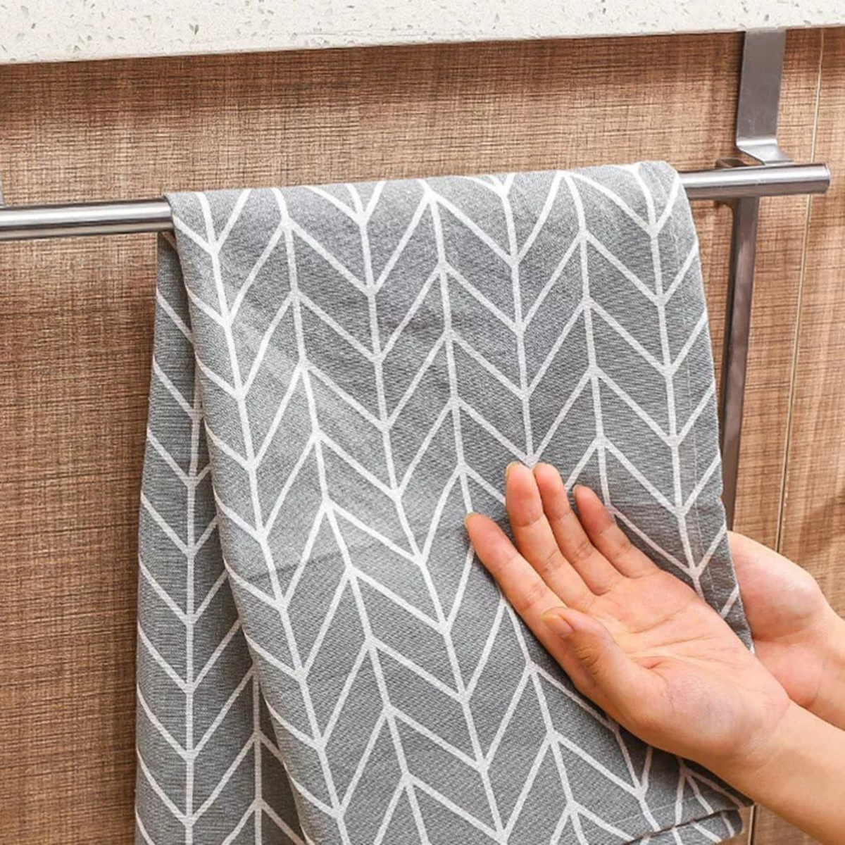 Orsina Over Door Kitchen Towel Rail – Stainless Steel Hanging Rack