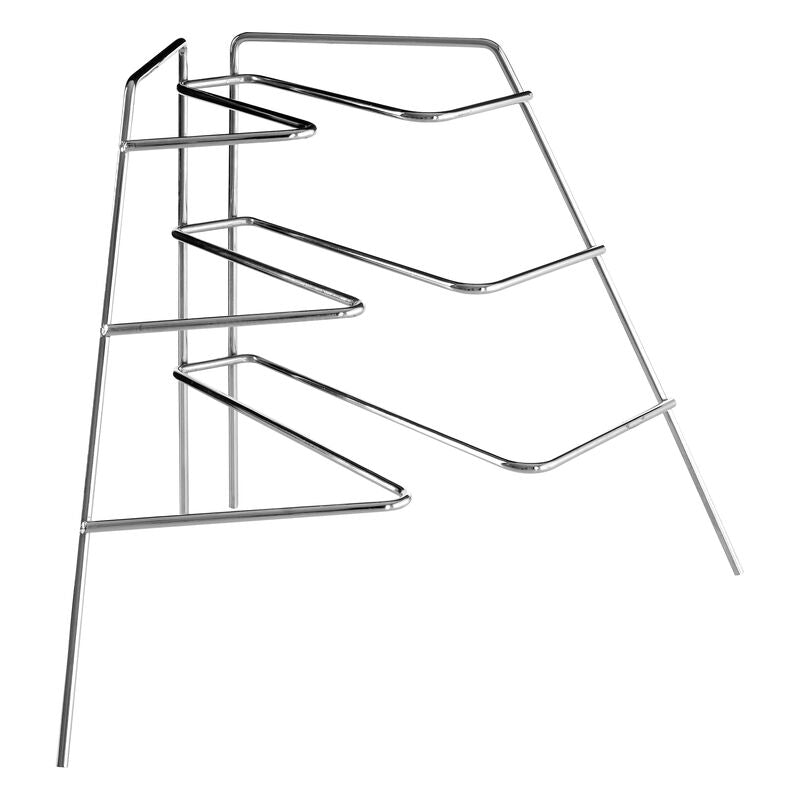 Orsina Wallis Corner Plate Rack – Chrome Metal Kitchen Cupboard Organiser