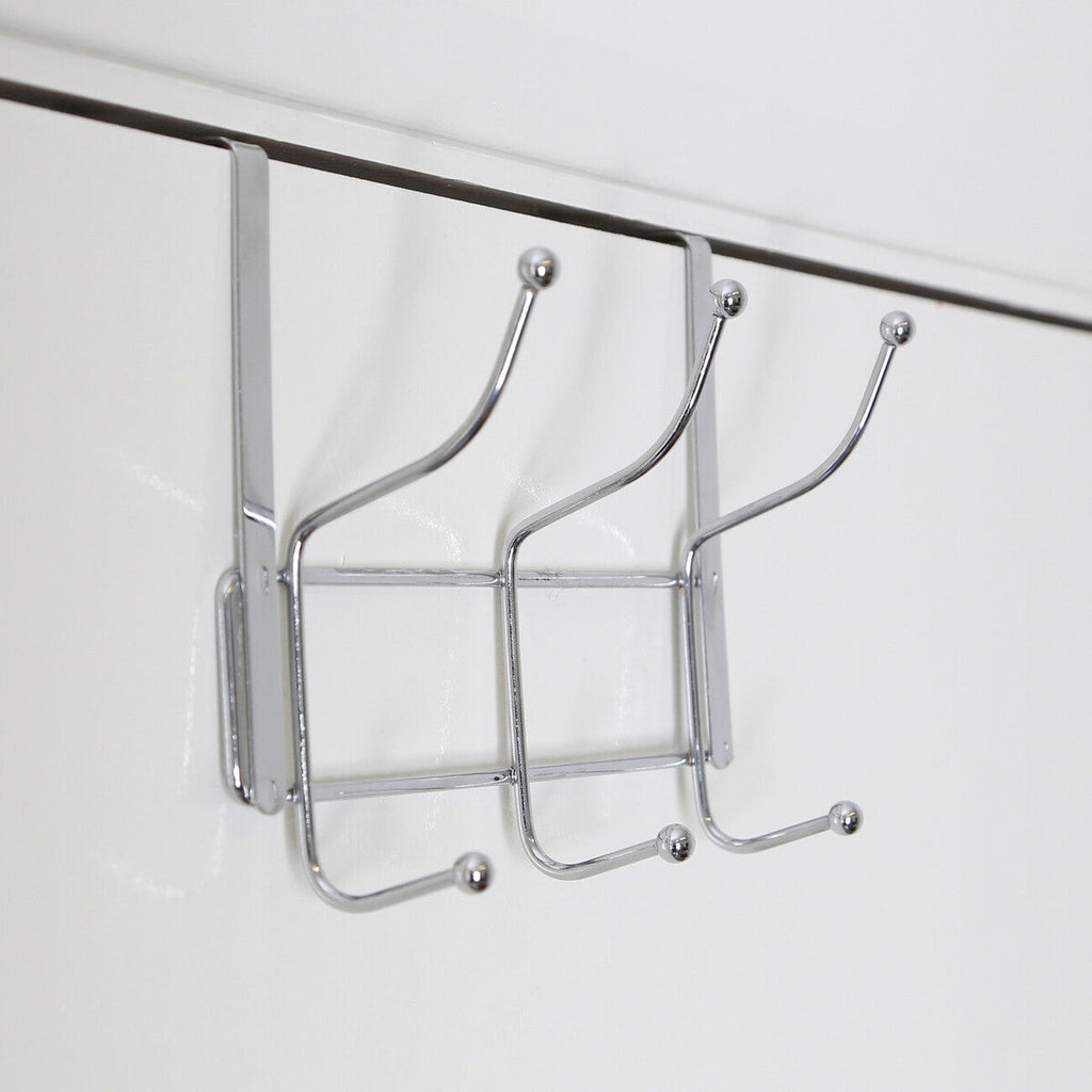 Orsina Over Door Six Hook Hanger – Space Saving Metal Closet Organizer