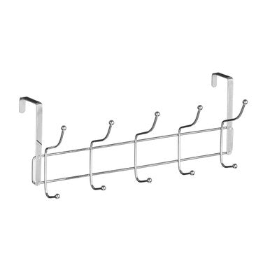 Orsina 10-Hook Over Door Chrome Hanger – Space-Saving Storage Rack