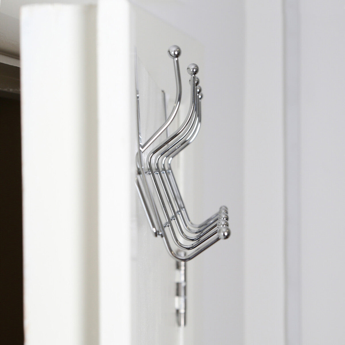 Orsina 10-Hook Over Door Chrome Hanger – Space-Saving Storage Rack