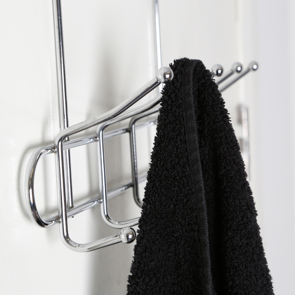 Orsina Chrome Over Door Hanger – 10 Hook Metal Storage Organizer