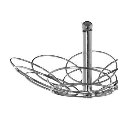 Orsina Ellipse 2-Tier Chrome Fruit Basket | Silver Wire Produce Rack