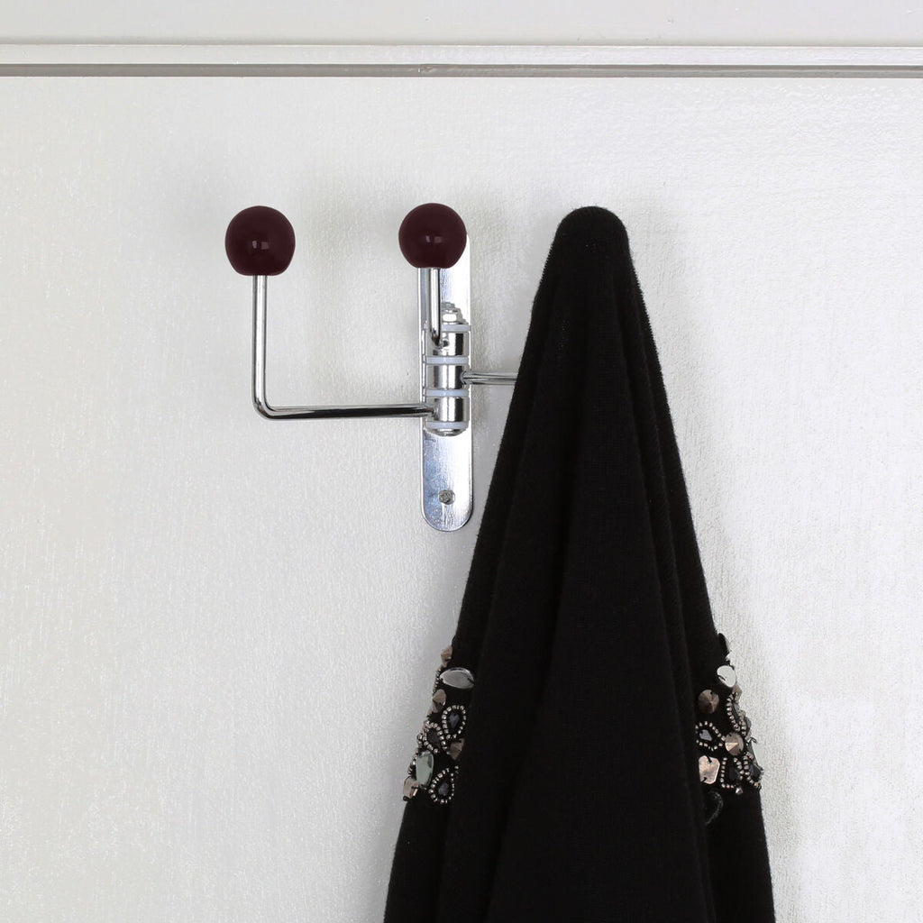 Orsina Jaxen 3 Hook Wall Hanger – Purple Ceramic & Chrome Coat Rack