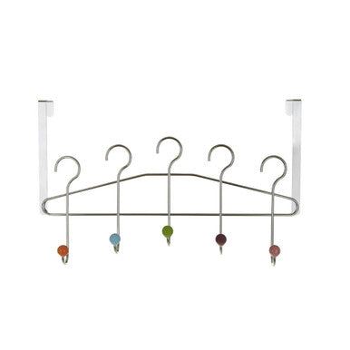Orsina Jaxen 5 Hook Over Door Hanger | Chrome & Ceramic Balls
