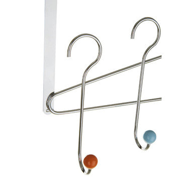 Orsina Jaxen 5 Hook Over Door Hanger | Chrome & Ceramic Balls