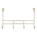 Orsina Over Door Hanger – 4 Hook Champagne Gold Iron Storage Rack