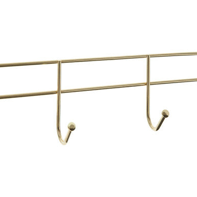 Orsina Over Door Hanger – 4 Hook Champagne Gold Iron Storage Rack