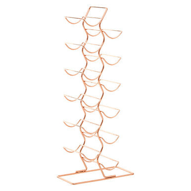 Orsina Wren 12-Tier Copper Wine Rack – Vertical Countertop Storage