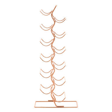 Orsina Wren 12-Tier Copper Wine Rack – Vertical Countertop Storage