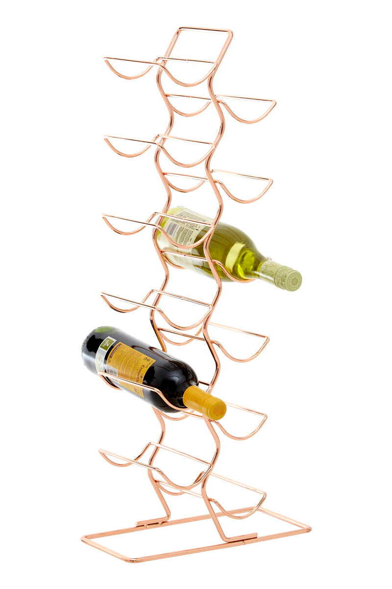 Orsina Wren 12-Tier Copper Wine Rack – Vertical Countertop Storage