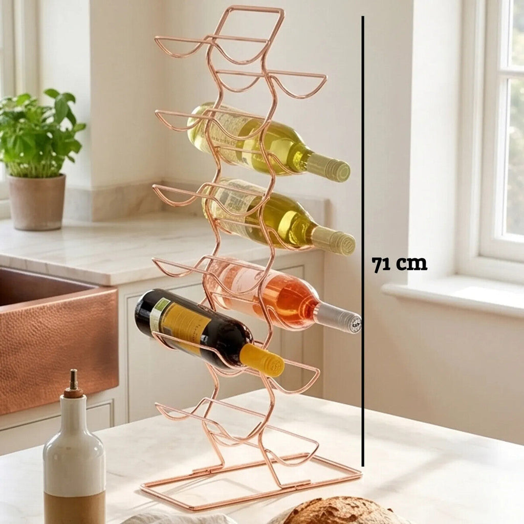 Orsina Wren 12-Tier Copper Wine Rack – Vertical Countertop Storage
