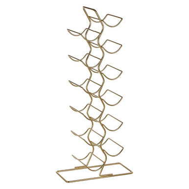 Orsina Wren 12 Bottle Wine Rack – Gold Iron Vertical Storage Stand