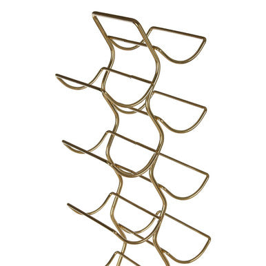 Orsina Wren 12 Bottle Wine Rack – Gold Iron Vertical Storage Stand