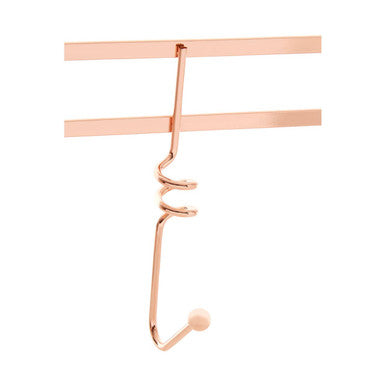 Orsina Jaxen Over Door 5 Hook Swirl Hanger – Copper Finish Iron