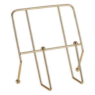 Orsina Reyna Gold Finish Cookbook Stand | Iron Recipe & Tablet Holder