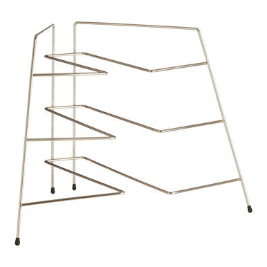 Orsina Rowan Gold Plated Corner Plate Rack | 3-Tier Kitchen Organizer