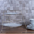 Orsina Rowan Gold Plated Corner Plate Rack | 3-Tier Kitchen Organizer