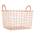 Orsina Vertex Wavy Grid Wire Basket – Rectangular Iron Storage Organizer