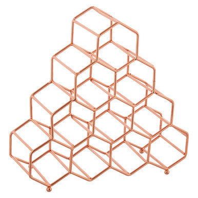 Orsina Vertex 10 Bottle Copper Spice Rack – Honeycomb Kitchen Storage