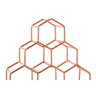 Orsina Vertex 10 Bottle Copper Spice Rack – Honeycomb Kitchen Storage