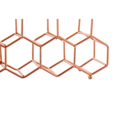 Orsina Vertex 10 Bottle Copper Spice Rack – Honeycomb Kitchen Storage