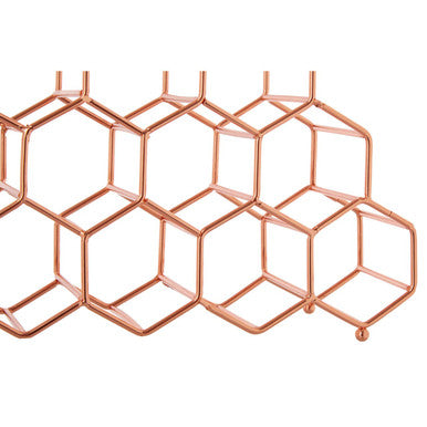 Orsina Vertex 15 Bottle Spice Rack – Copper Finish Honeycomb Design