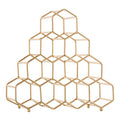 Orsina Gold Spice Rack – 10 Bottle Honeycomb Metal Kitchen Organizer
